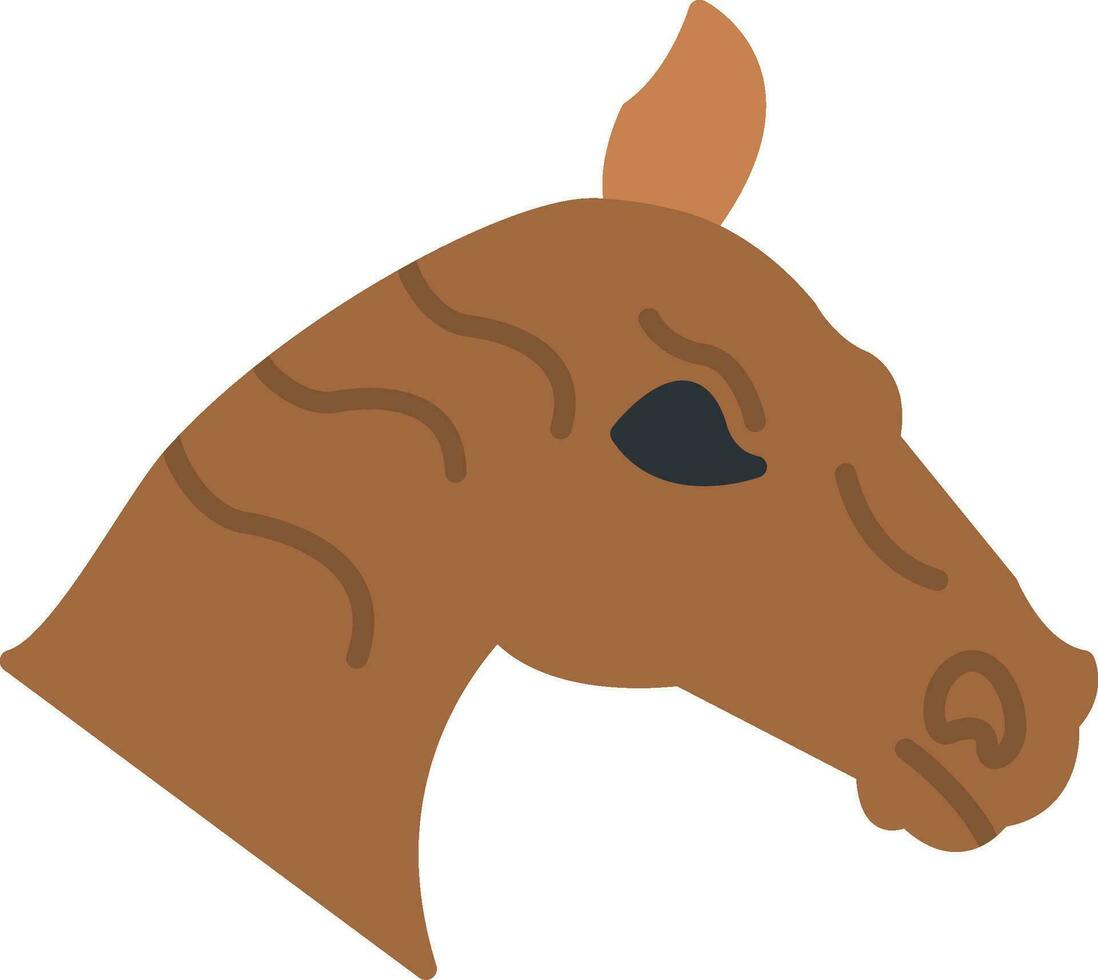caballo, plano, icono vector