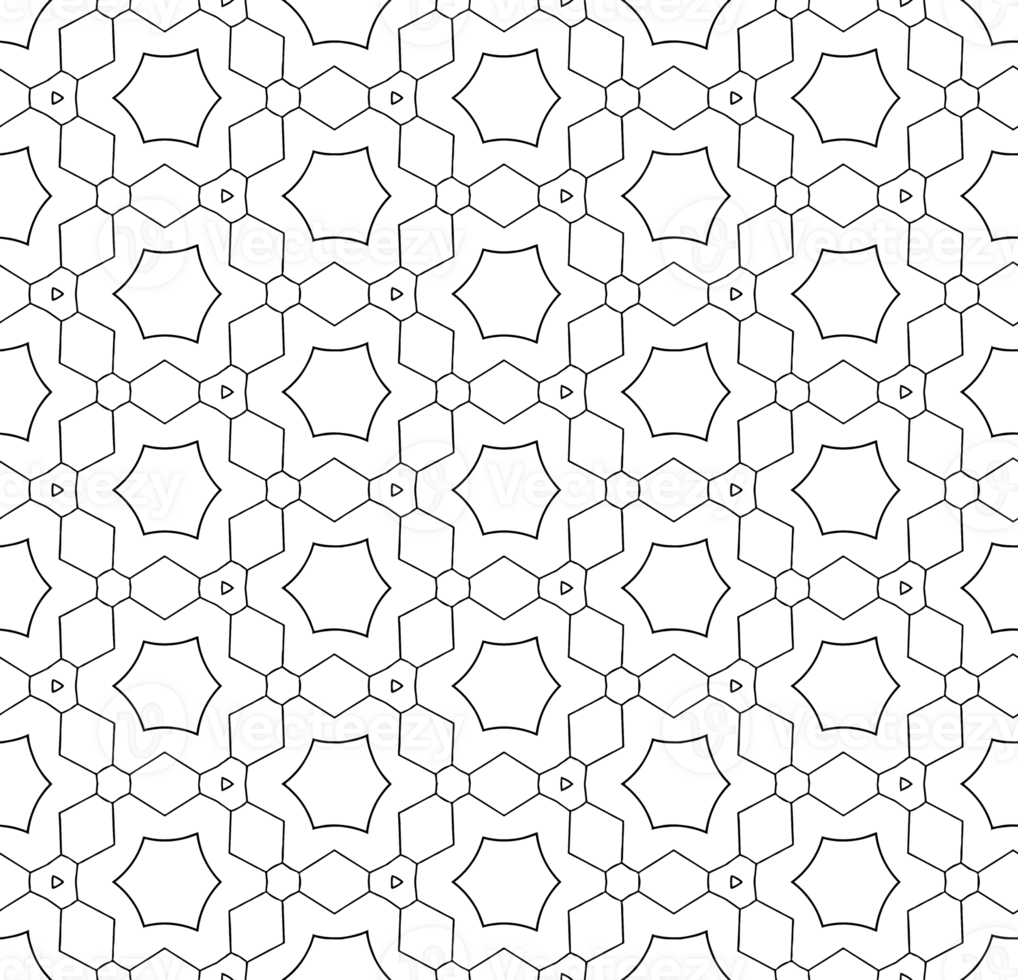 Black seamless abstract pattern. Overlay for background and backdrop. Ornamental design. PNG graphic illustration with transparent background.