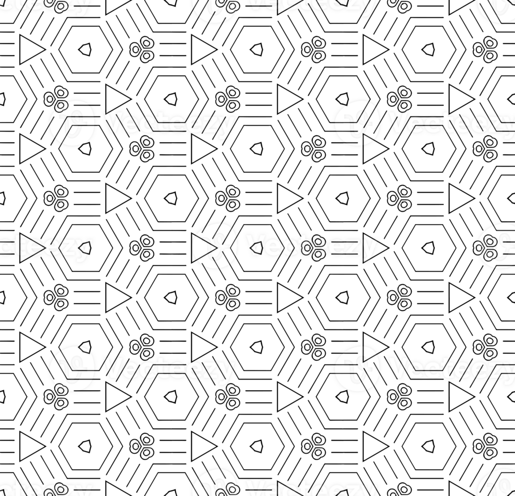 Black seamless abstract pattern. Overlay for background and backdrop. Ornamental design. PNG graphic illustration with transparent background.