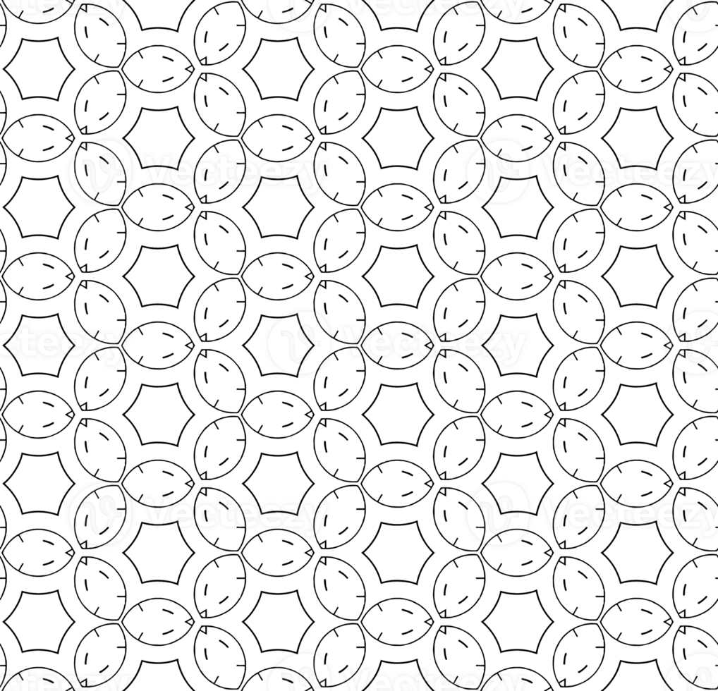 Black seamless abstract pattern. Overlay for background and backdrop. Ornamental design. PNG graphic illustration with transparent background.