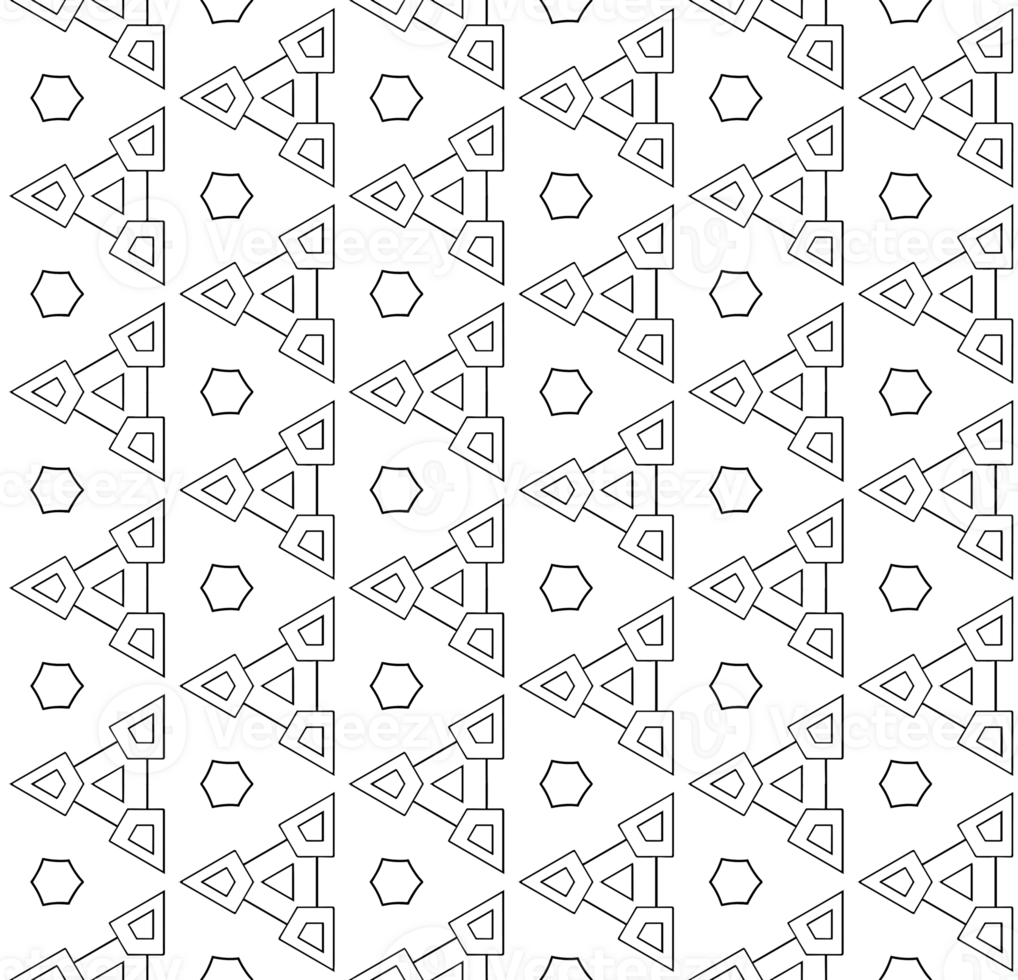 Black seamless abstract pattern. Overlay for background and backdrop. Ornamental design. PNG graphic illustration with transparent background.