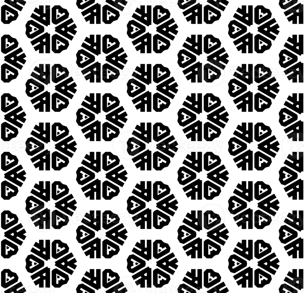 Black seamless abstract pattern. Overlay for background and backdrop. Ornamental design. PNG graphic illustration with transparent background.