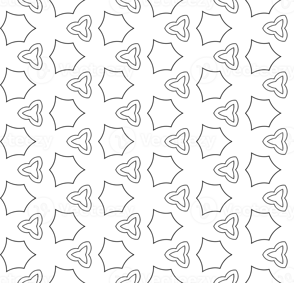 Black seamless abstract pattern. Overlay for background and backdrop. Ornamental design. PNG graphic illustration with transparent background.
