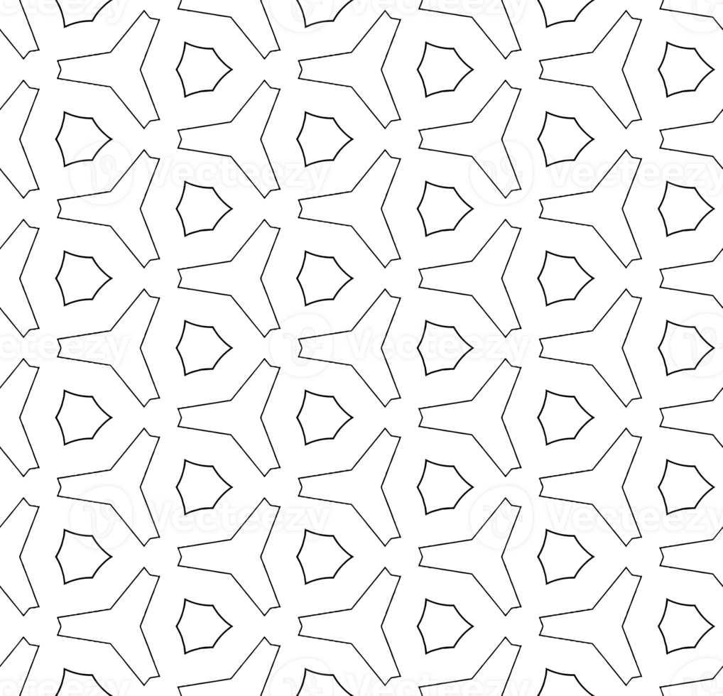 Black seamless abstract pattern. Overlay for background and backdrop. Ornamental design. PNG graphic illustration with transparent background.