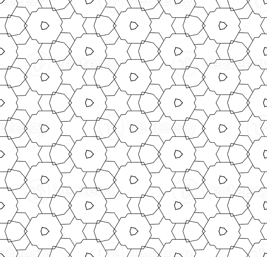 Black seamless abstract pattern. Overlay for background and backdrop. Ornamental design. PNG graphic illustration with transparent background.