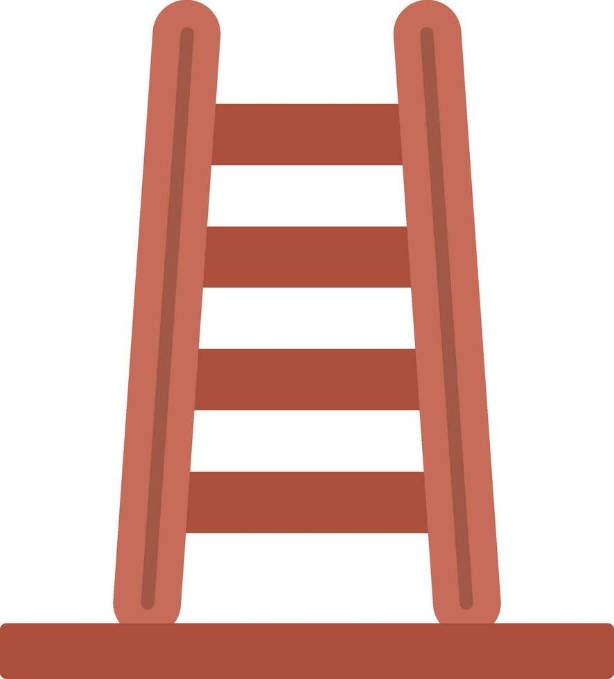 Step Ladder Flat Icon vector