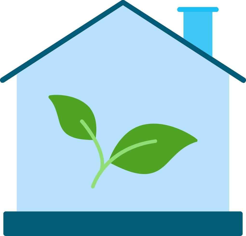 Eco House Flat Icon vector