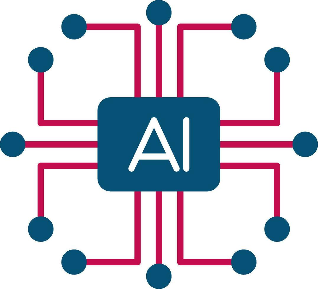 icono plano de inteligencia artificial vector