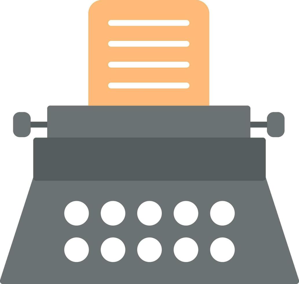 Typewriter Flat Icon vector