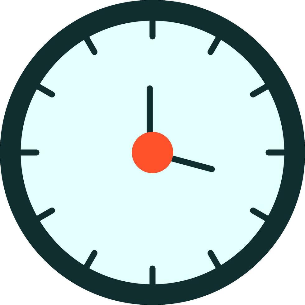 icono de reloj plano vector