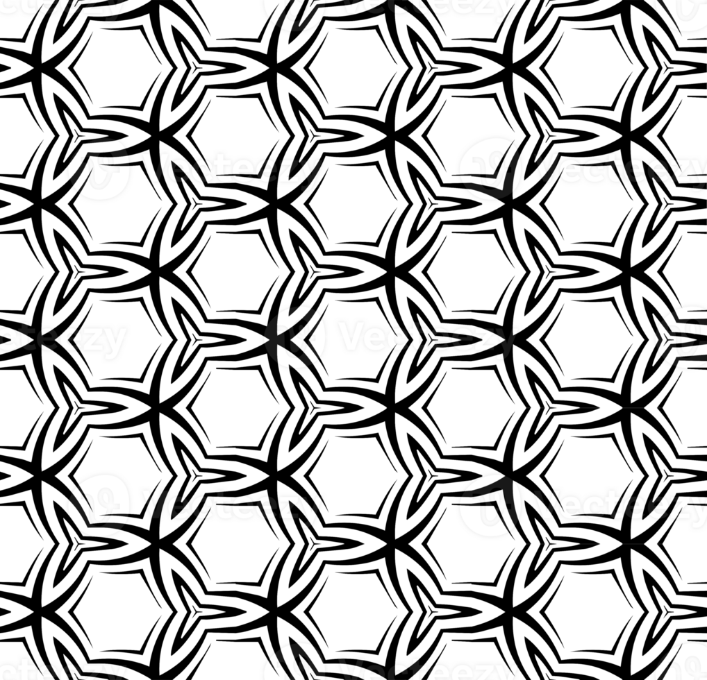 Black seamless abstract pattern. Overlay for background and backdrop. Ornamental design. PNG graphic illustration with transparent background.