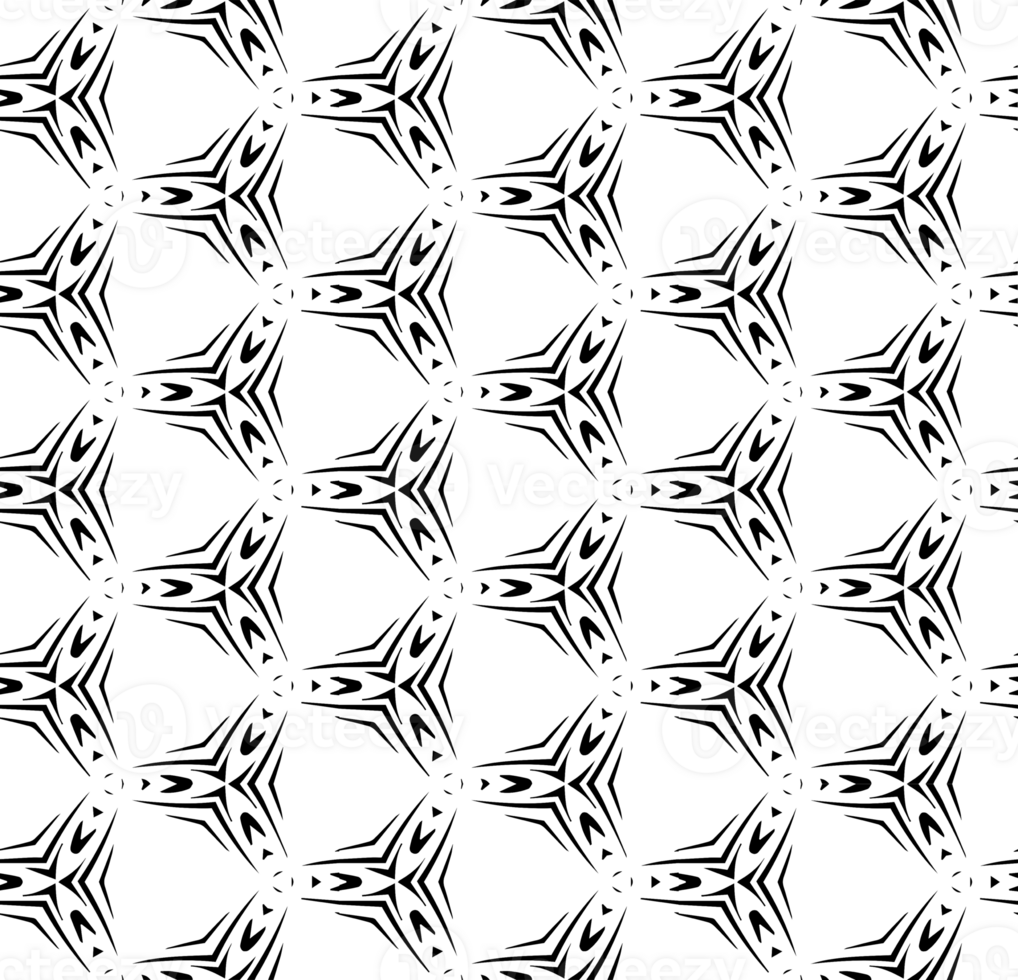 Black seamless abstract pattern. Overlay for background and backdrop. Ornamental design. PNG graphic illustration with transparent background.