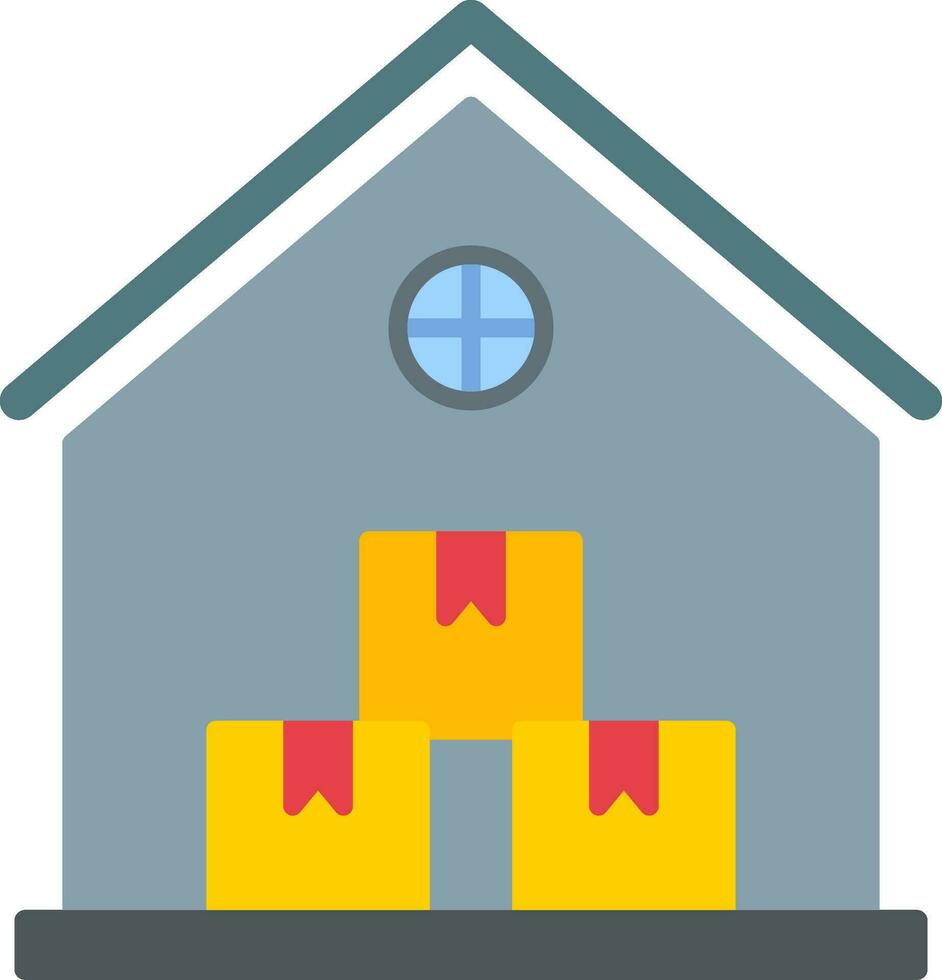 Warehouse Flat Icon vector