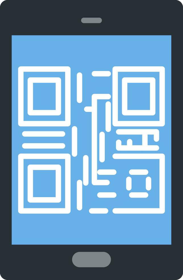 Qr Code Flat Icon vector