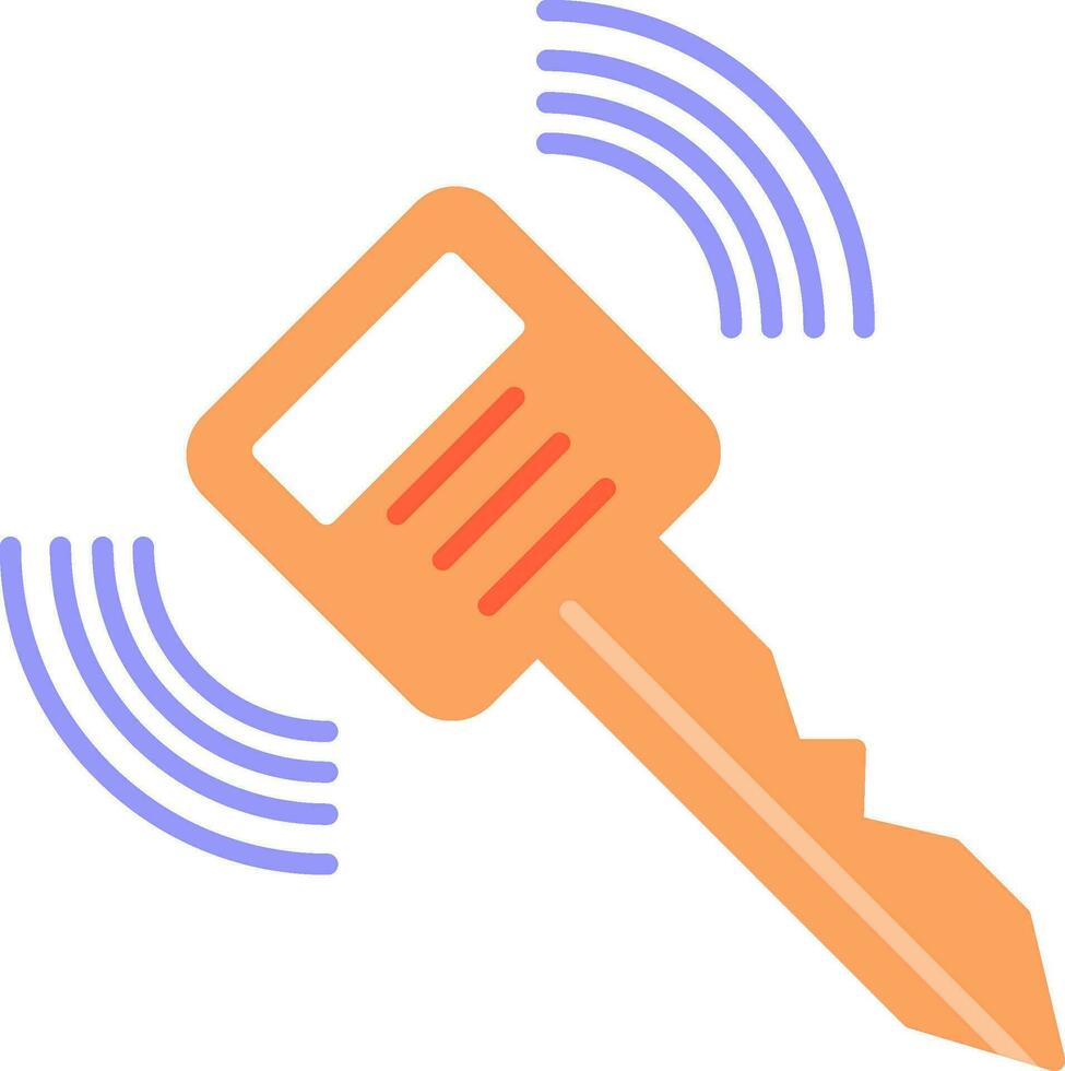 Smart Key Flat Icon vector