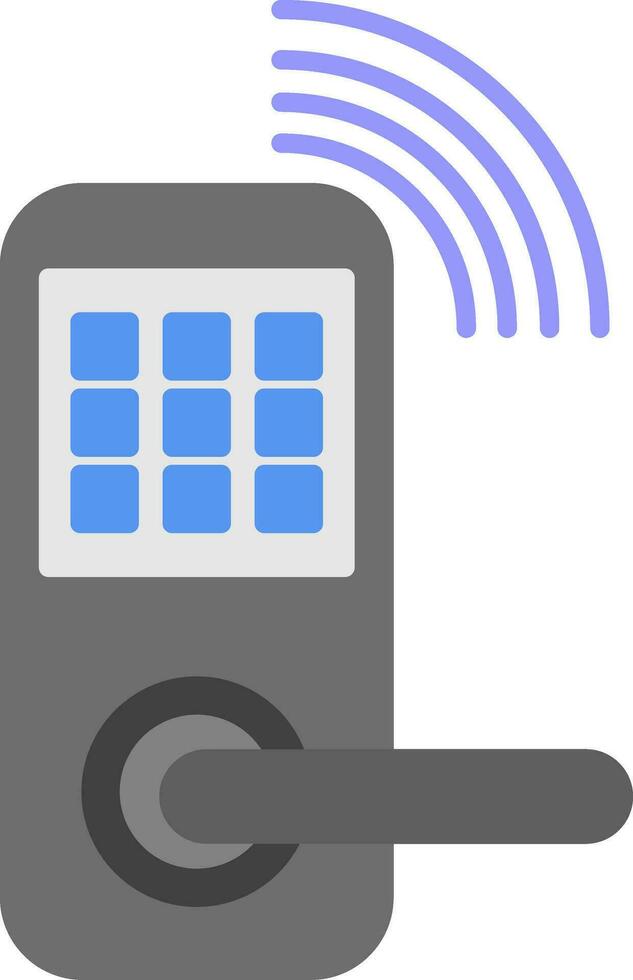 Smart Door Flat Icon vector