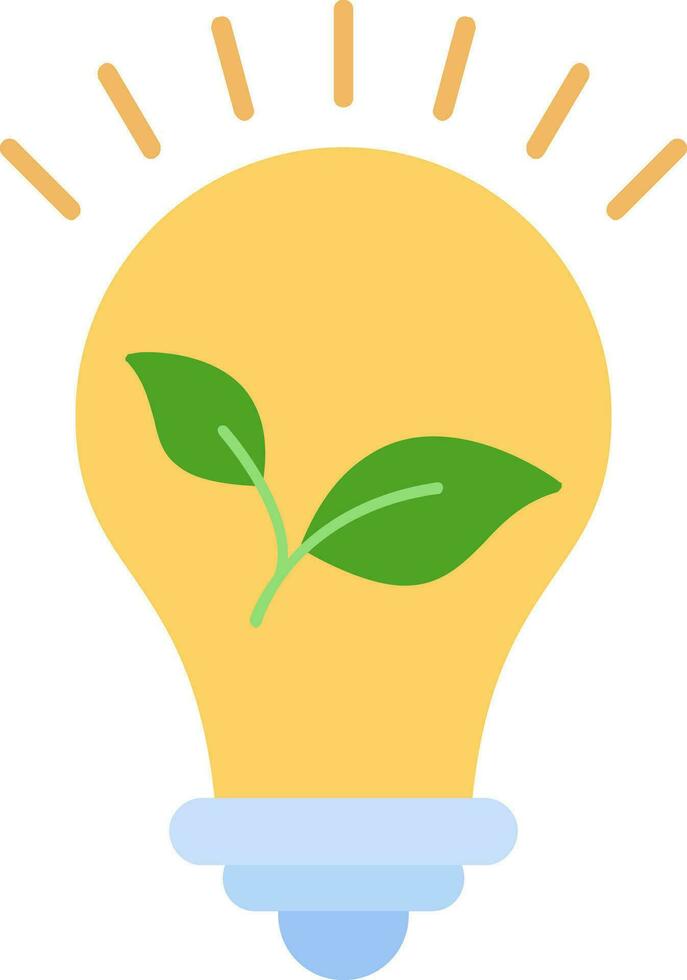 Light Bulb Flat Icon vector