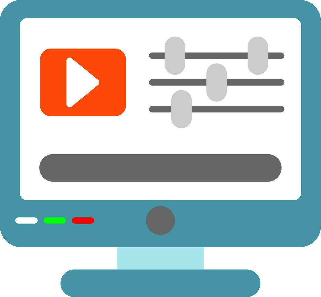 Video Editor Flat Icon vector