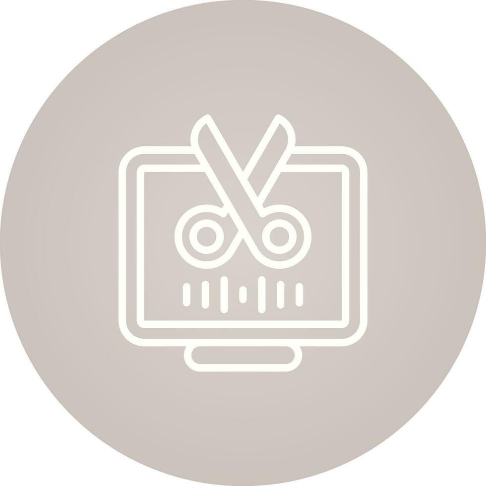 icono de vector de computadora de escritorio