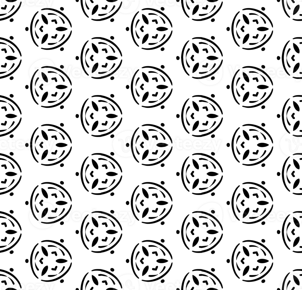 Black seamless abstract pattern. Overlay for background and backdrop. Ornamental design. PNG graphic illustration with transparent background.