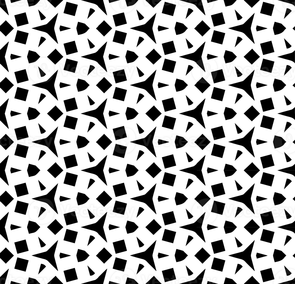 Black seamless abstract pattern. Overlay for background and backdrop. Ornamental design. PNG graphic illustration with transparent background.
