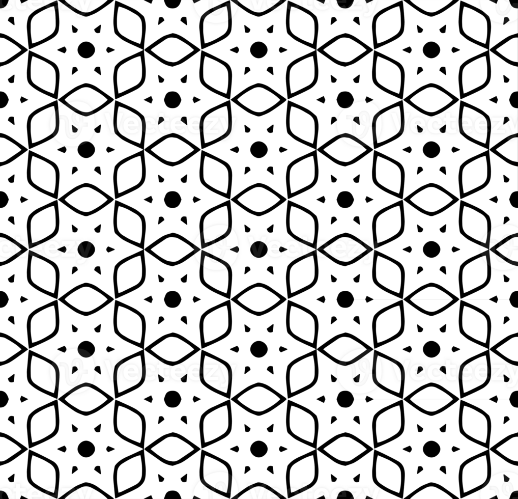 Black seamless abstract pattern. Overlay for background and backdrop. Ornamental design. PNG graphic illustration with transparent background.