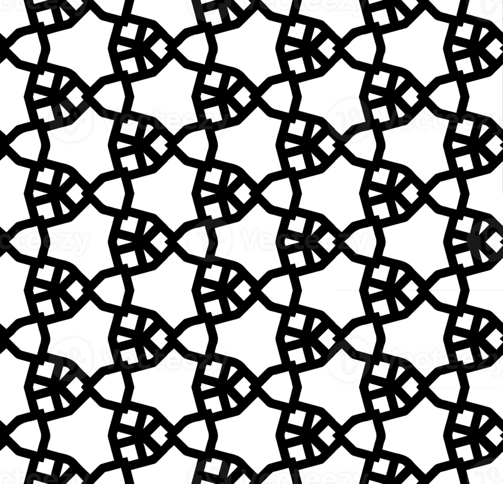 Black seamless abstract pattern. Overlay for background and backdrop. Ornamental design. PNG graphic illustration with transparent background.