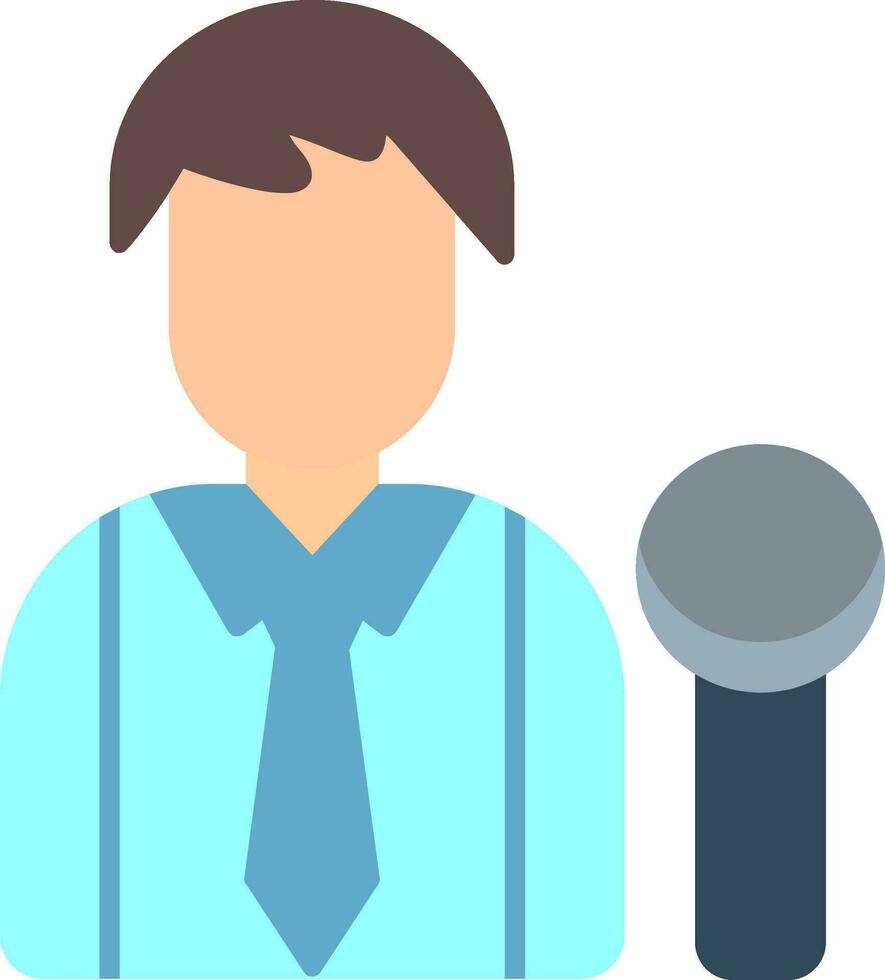 Journalist Flat Icon vector