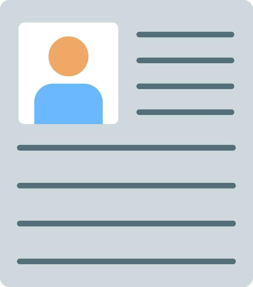 Curriculum Flat Icon vector