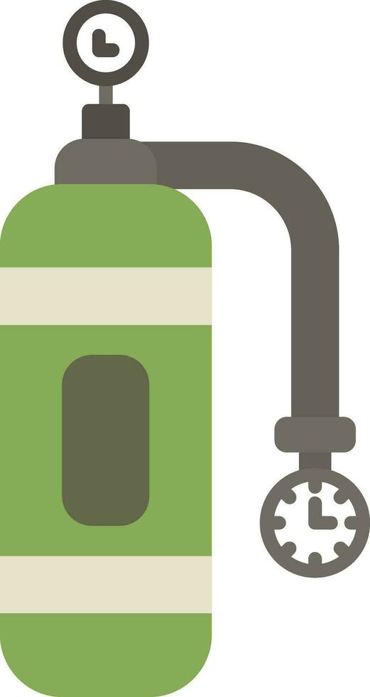 Oxygen Tank Flat Icon vector