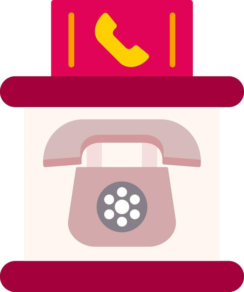Telephone Booth Flat Icon vector