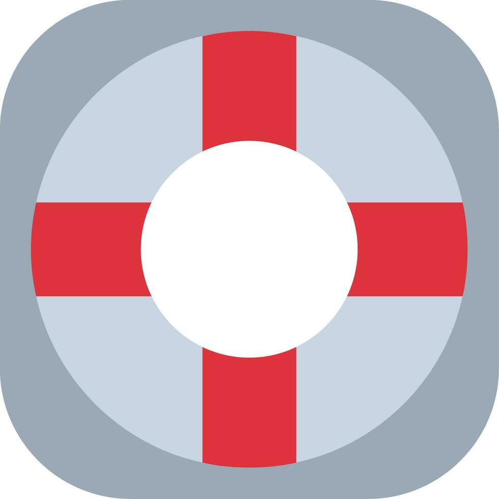 icono plano salvavidas vector
