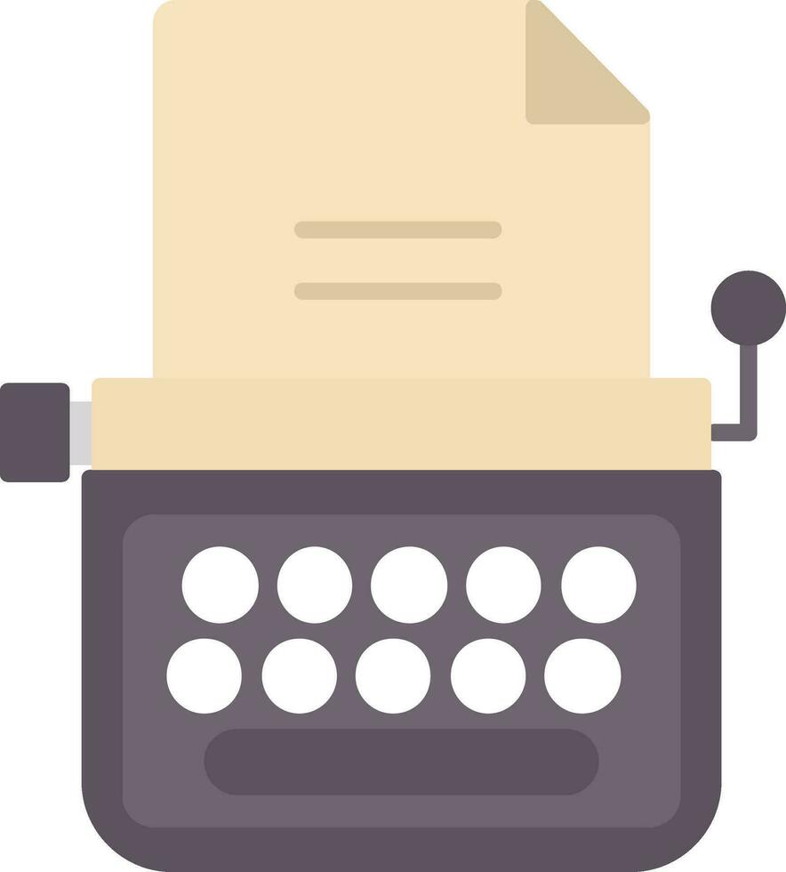 icono plano de máquina de escribir vector