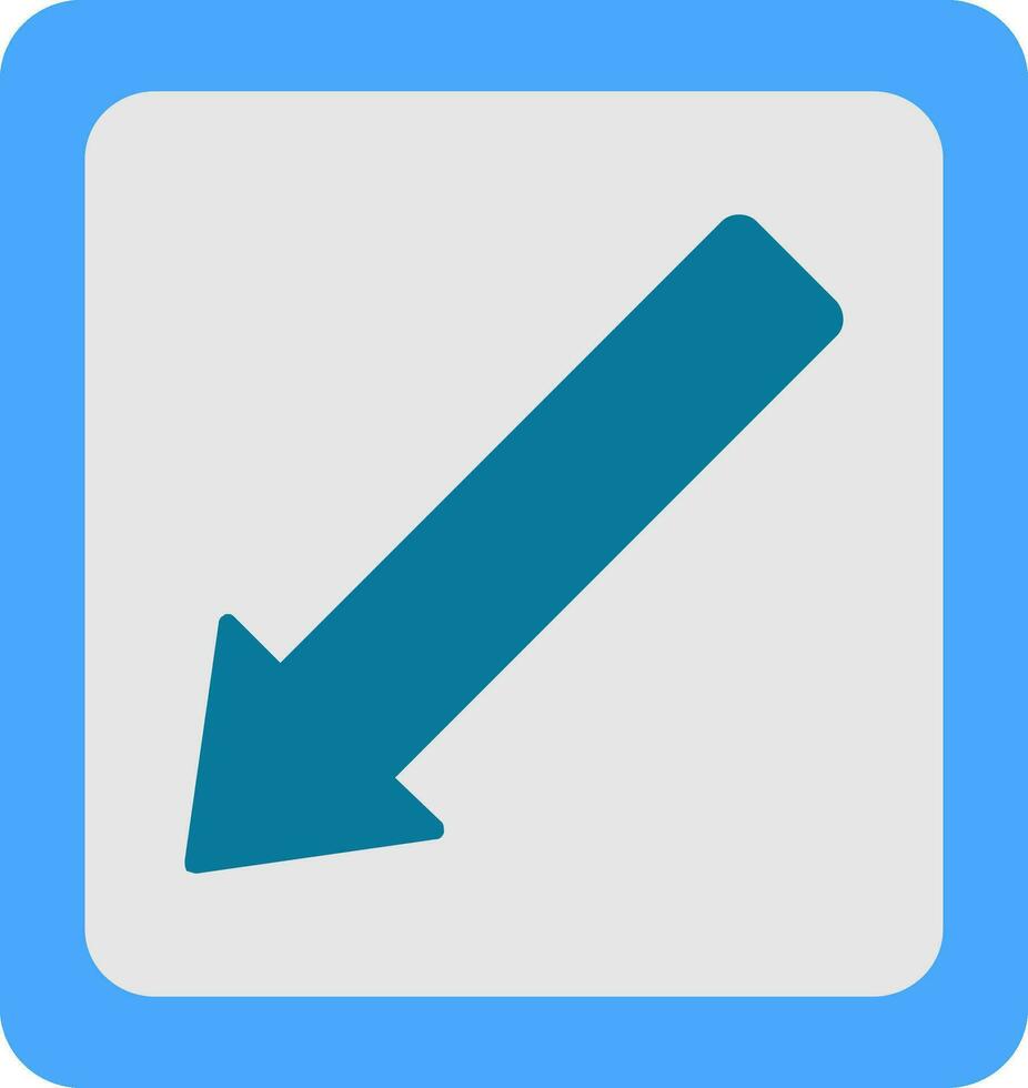 Diagonal Arrow Flat Icon vector