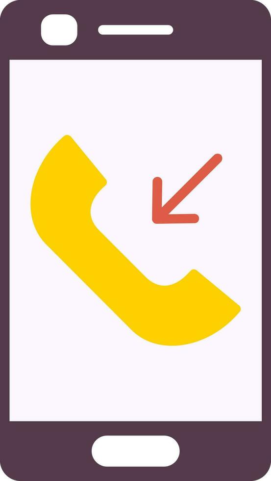 Incoming Call Flat Icon vector