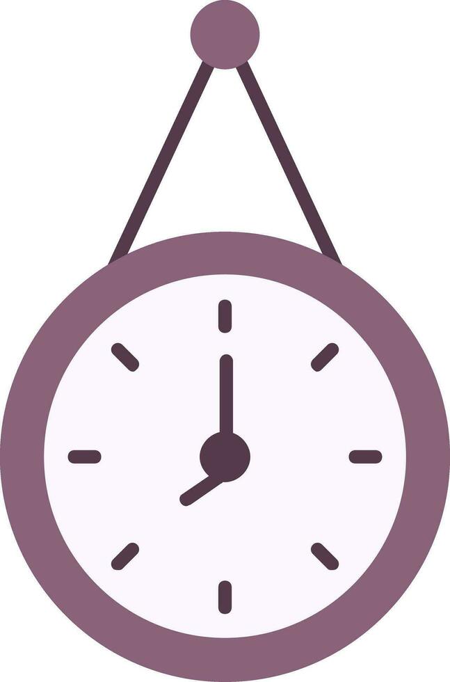 Wall Clock Flat Icon vector