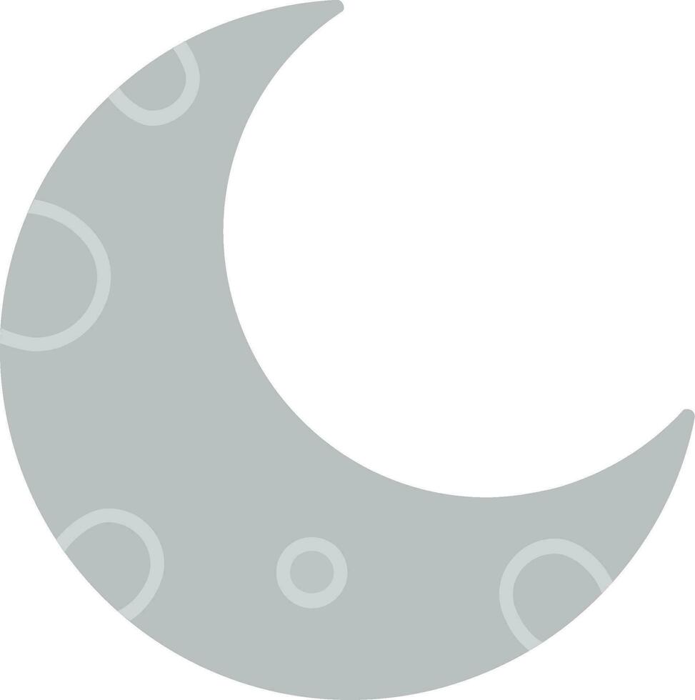 Half Moon Flat Icon vector