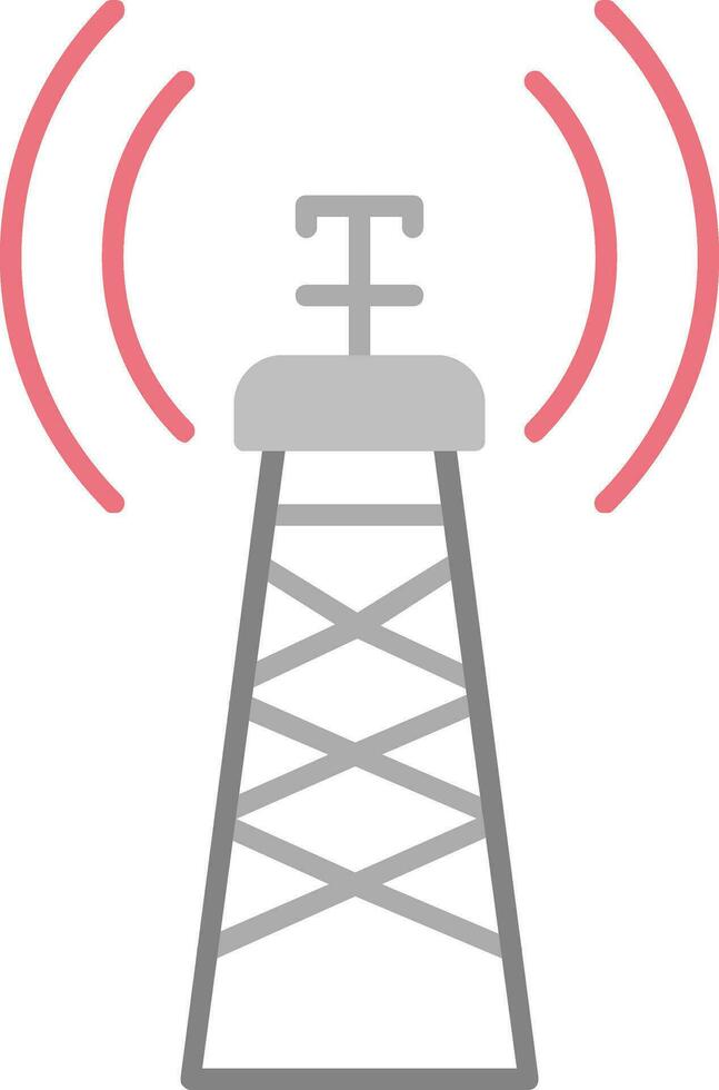 Signal Tower Flat Icon vector