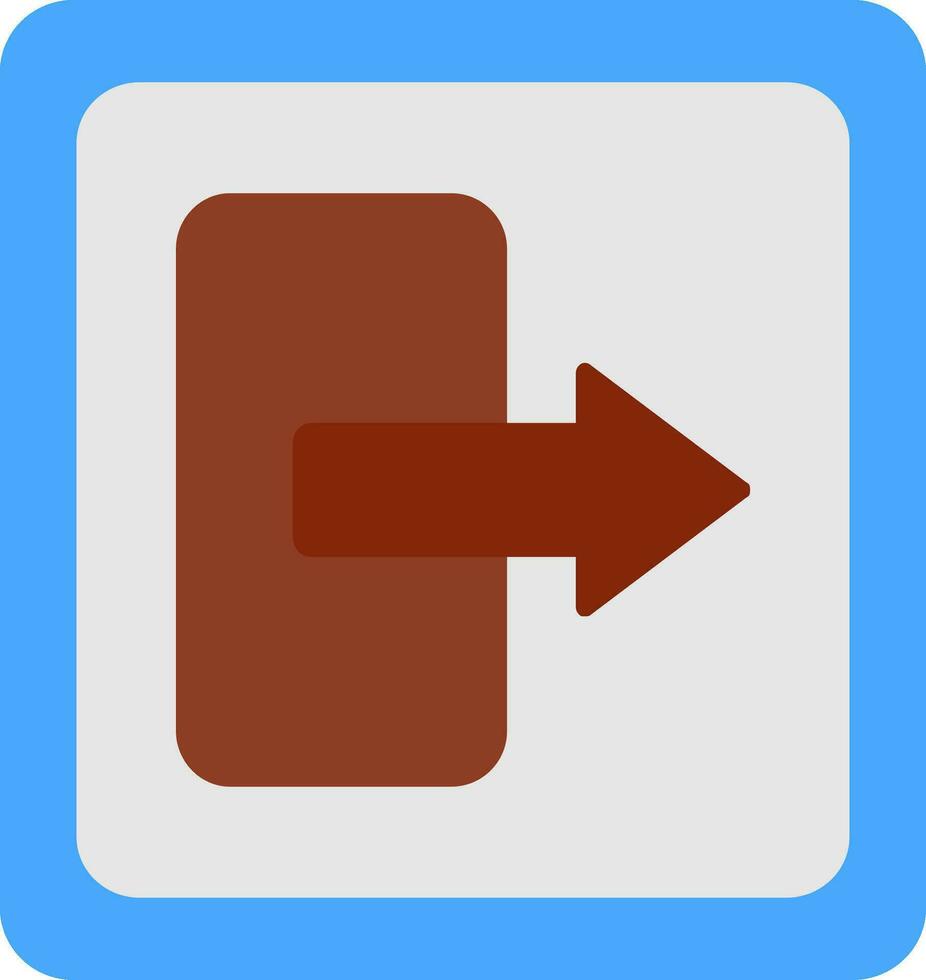 Log Out Flat Icon vector
