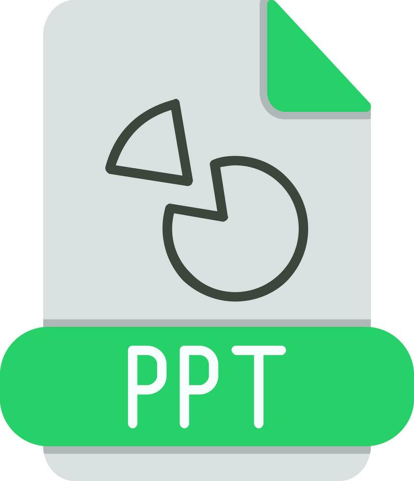 ppt plano icono vector