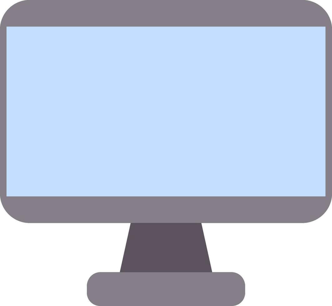 monitor plano icono vector