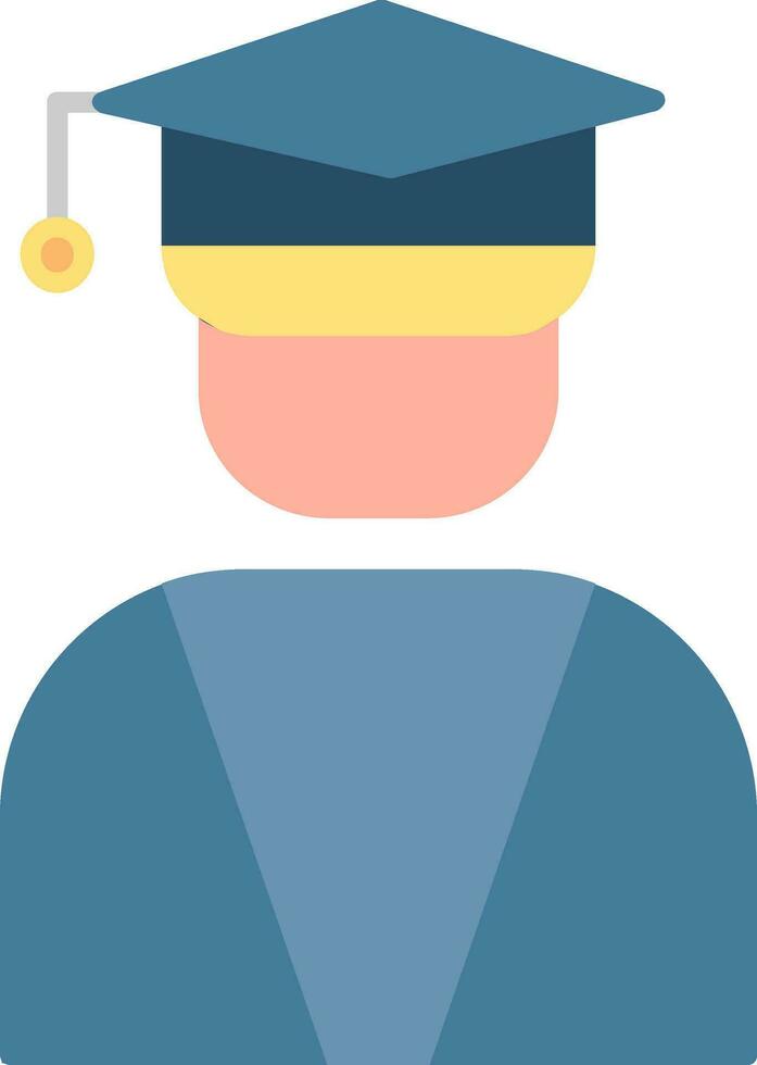 Graduate Flat Icon vector