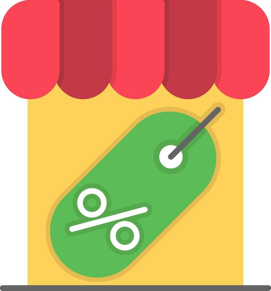 mercado plano icono vector