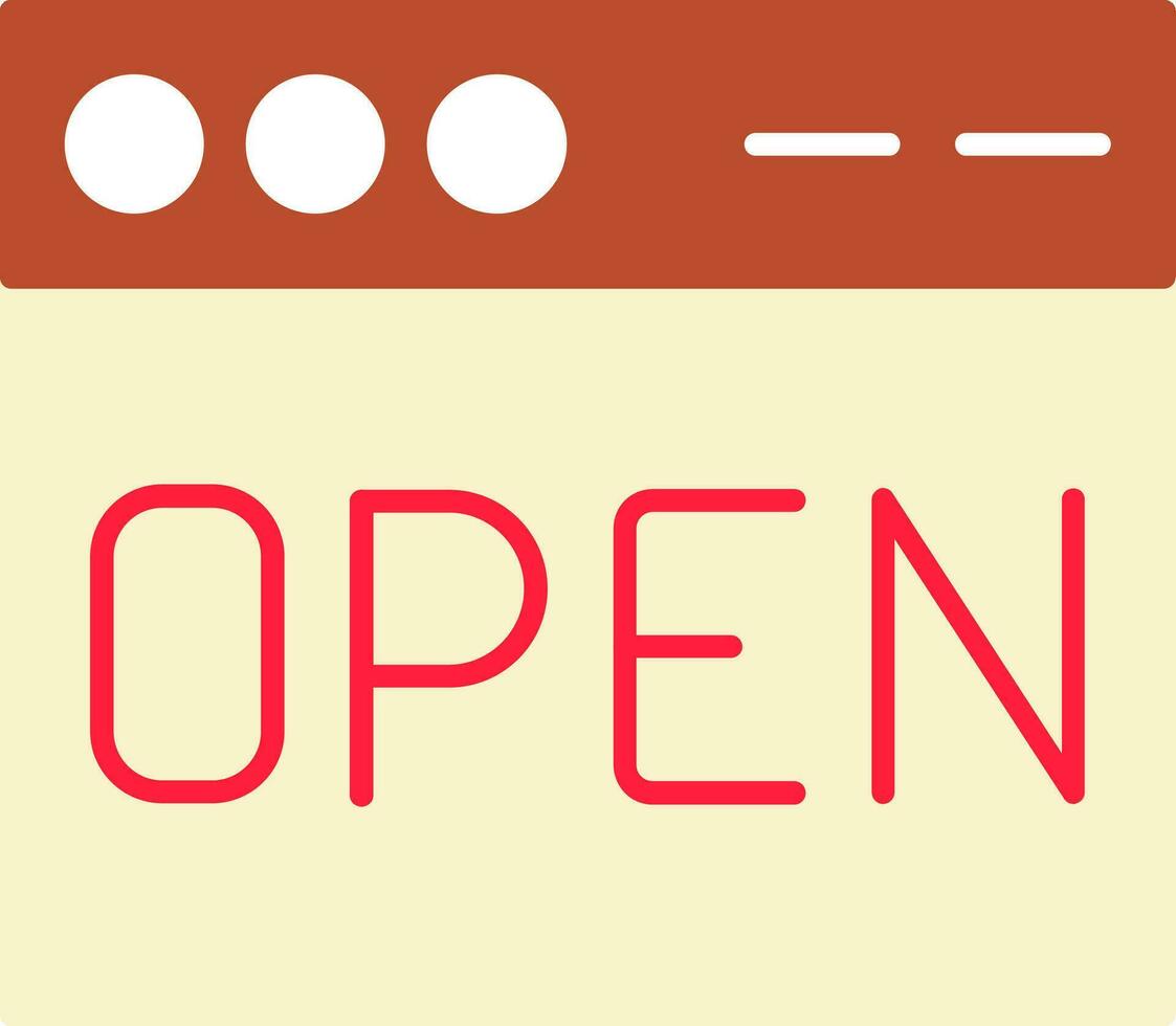 Open Flat Icon vector