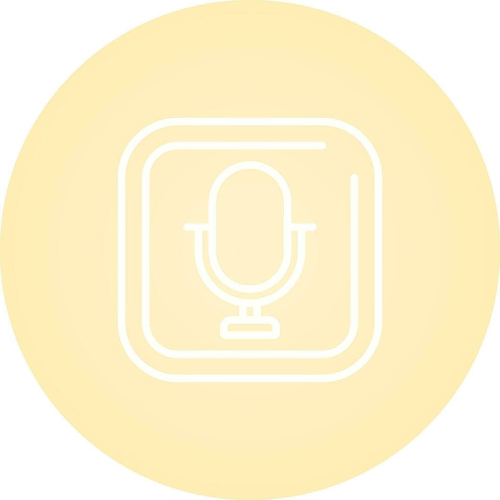 micrófono cuadrado vector icono