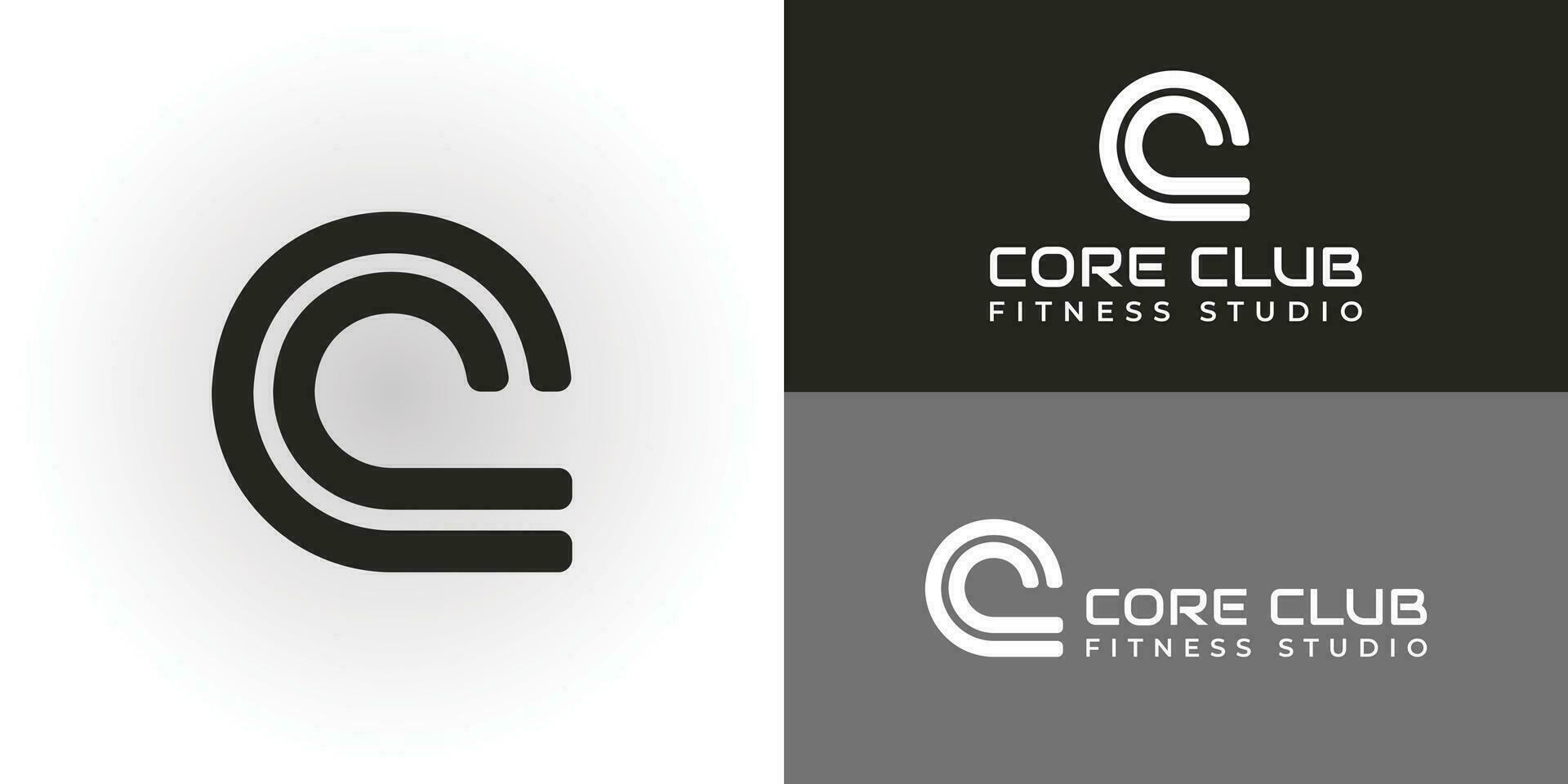 abstract initial letter CC logo in black and grey color isolated in white background applied for physical fitness community logo also suitable for the brands or companies that have a same initial vector