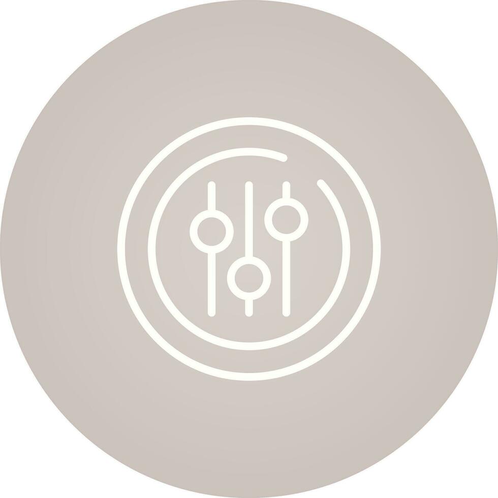 Audio Equalizer Circle Vector Icon