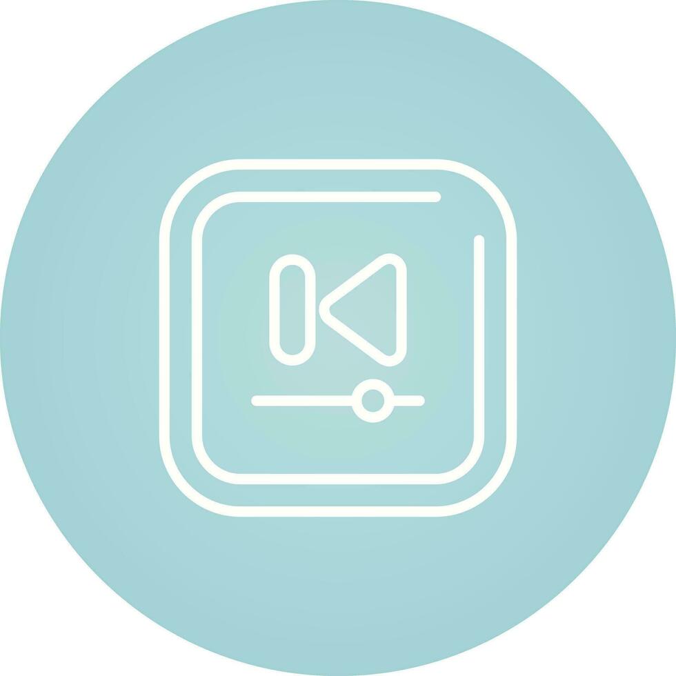 Video Previous Track Square Vector Icon