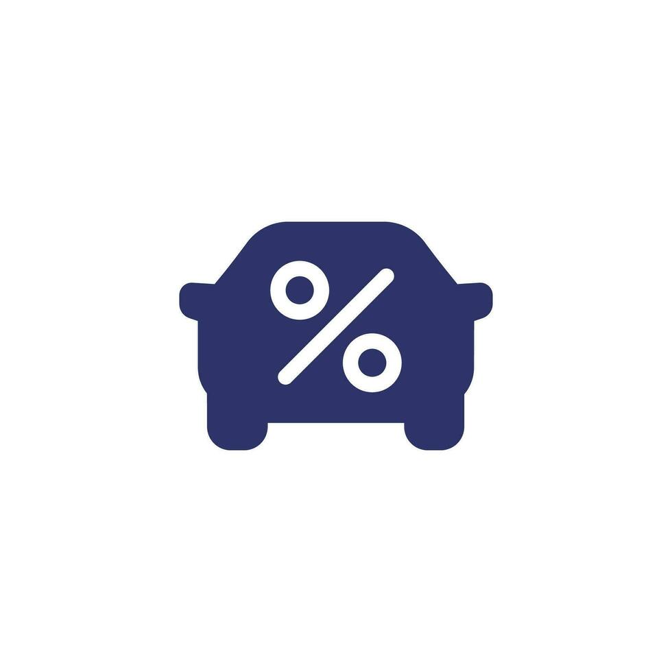 car leasing simple icon on white vector