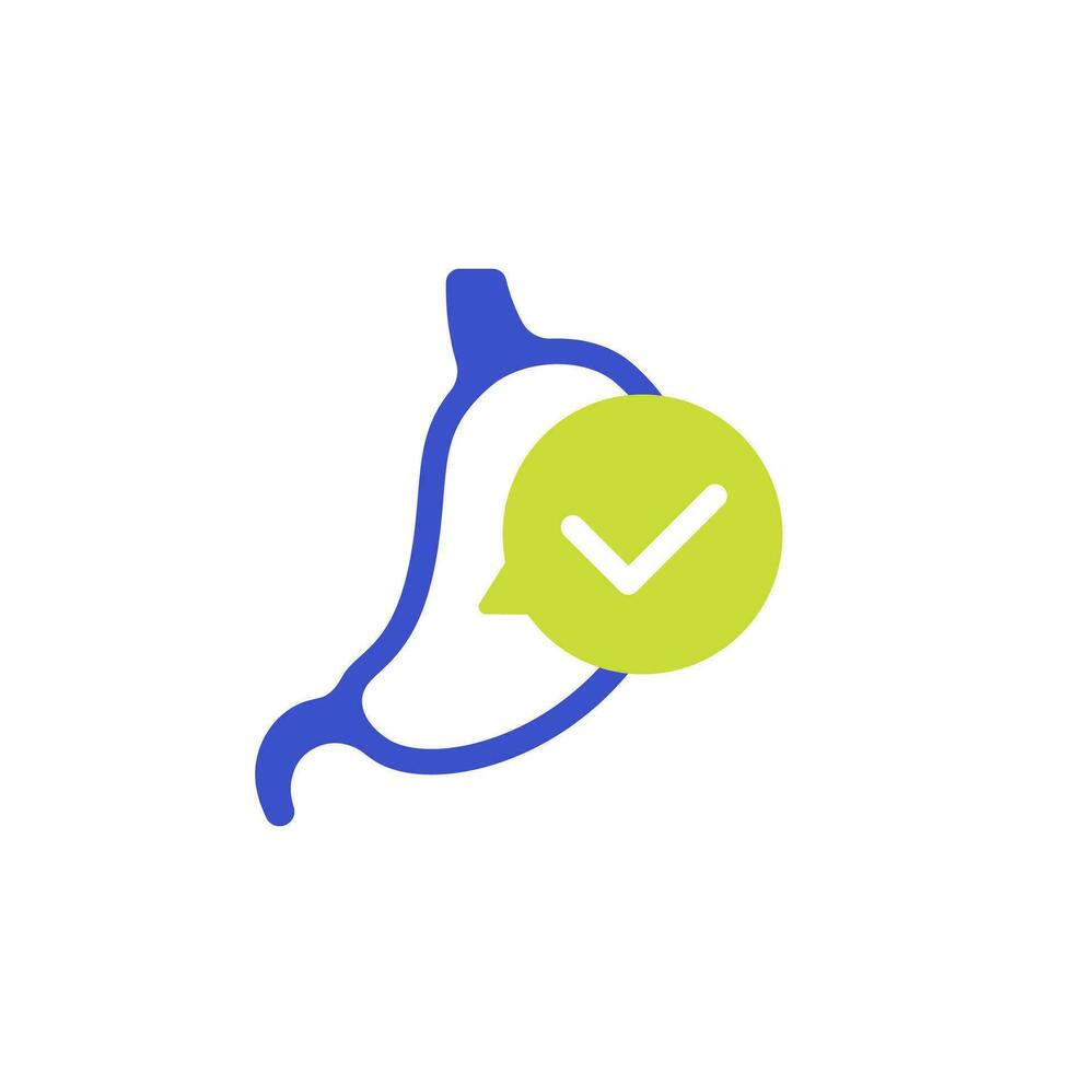 good digestion icon with a stomach vector